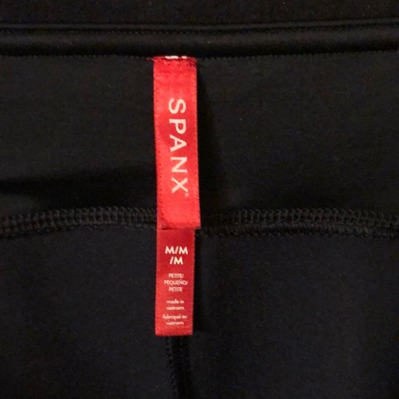 Spanx Black Faux Suede Leggings High Waisted Medium - Picture 9 of 13